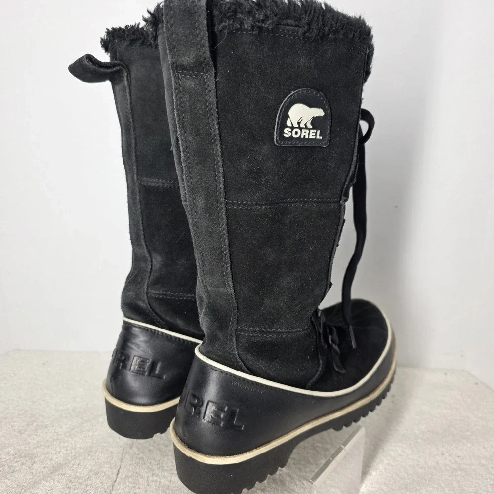 Sorel Tivoli High II Waterproof Leather Winter Boot SZ 8 Women Black NL2093-010